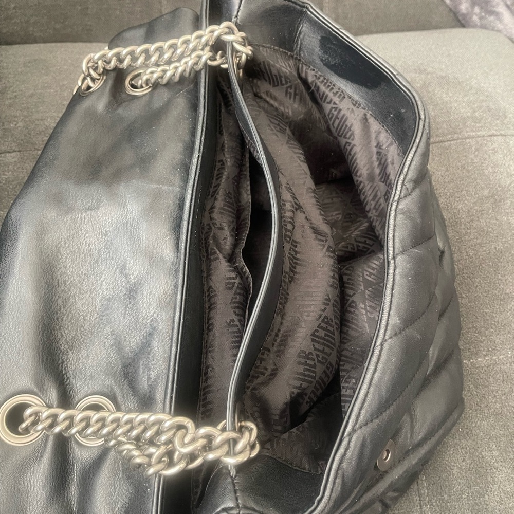 Kurt Geiger XXL Kensington Black Quilted Leather Bag - Picture 6 of 8